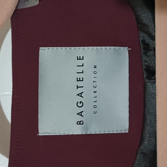 Bagatelle XL Burgundy Ponte Moto Style Jacket - Picture 2 of 9